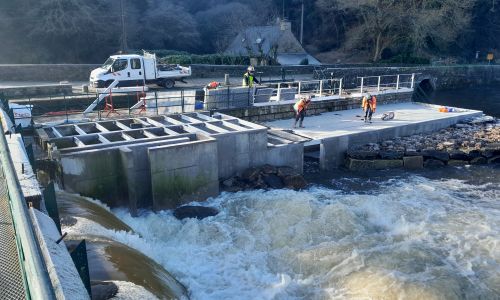 Création de 15 passes à anguilles et d'une passe à poisson sur le Blavet (56)